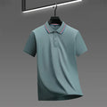 2026 New Men's Casual Solid Color Short Sleeved Polo Shirt Summer Fashionable and Comfortable Versatile Top
