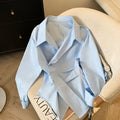 Designer Irregular Long sleeve Polo Shirt Women Tunic White Elegant Basic Top Blouse Ladies Fashion Work Wear Shirts