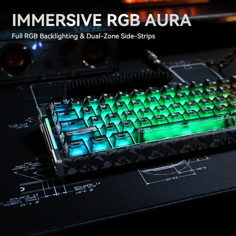 ATTACK SHARK X68HE R68HE Wired 8KHz Magnetic Keyboard Rapid Trigger RT Snap Tap DKS MT TGL For PC Gaming