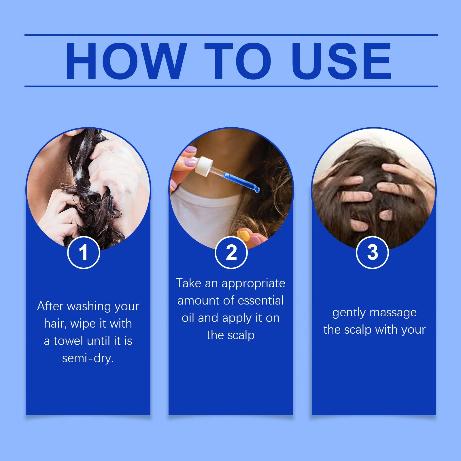 Copper Peptide Hair Grow Serum Prevent Alopecia Moisturizing Hair Dry Frizz Repairing Smoothing Scalp Care Density Hair Essence