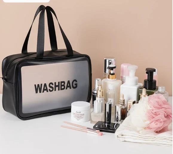 Portable Travel Wash Bag Transparent Waterproof Makeup Storage Pouch Large Capacity Cosmetic Organizer Beauty Women Case