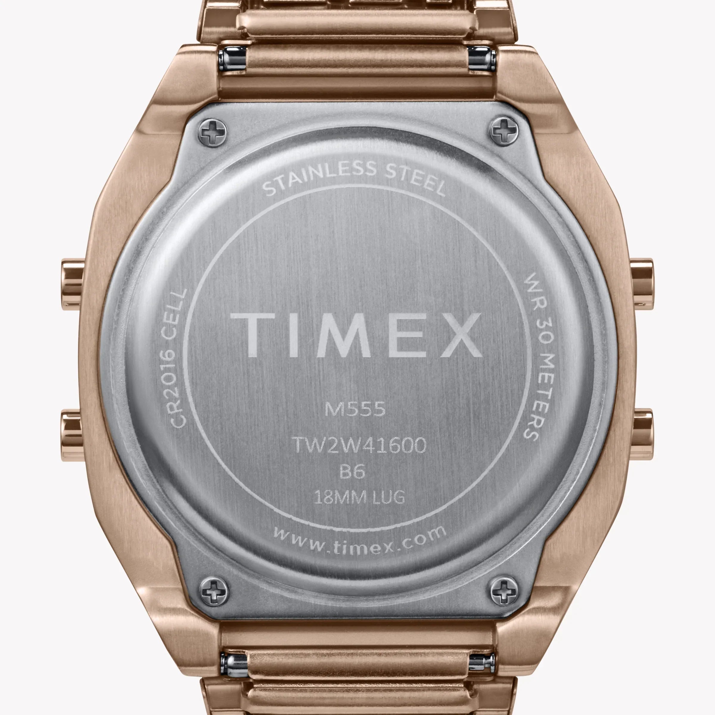 Timex Women's Rose Gold-Tone Watch, Pink Accents | T80