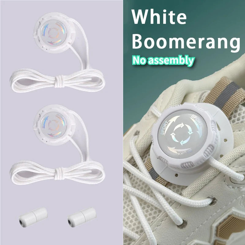 1Pair Simple Swivel Buckle Laces Thick Rope Automatic Shoelaces Without Ties Install Tennis Sneakers Shoelace Shoe Accessories