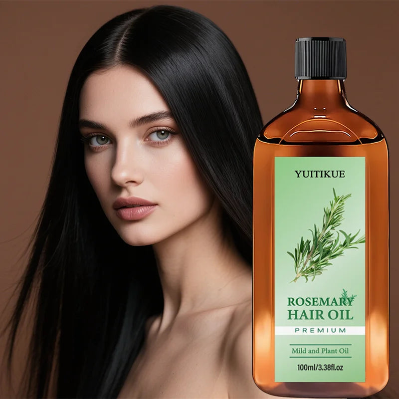 YUITIKUE Premium Rosemary Hair Oil | Mild Plant-Based Formula | For Gentle Hair & Scalp Nourishment & Healthy Hair Care 100ml
