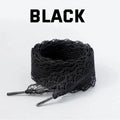 Black and white lace-woven shoelaces 2.9 cm wide decorative flat laces suitable for ballet shoes and sneakers