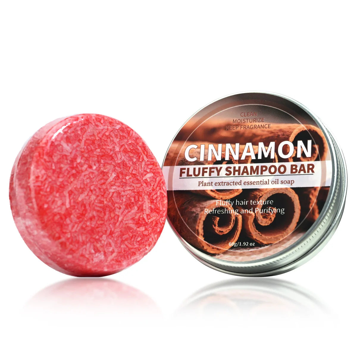 Cinnamon Essential Oil Shampoo Bar, Natural Plant Spice Extract Essence, Deep Cleaning Hair Care Shampoo, Solid Shampoo