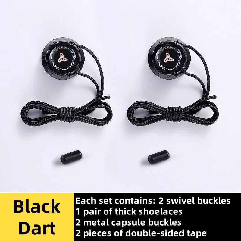 1 Pair Shoe Laces For Sneakers No Tie Shoelaces Swivel Buckle Men And Women Leisure Lazy Shoes Lace Accessories Free knob