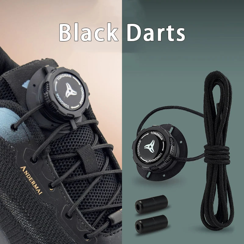 1Pair Simple Swivel Buckle Laces Thick Rope Automatic Shoelaces Without Ties Install Tennis Sneakers Shoelace Shoe Accessories