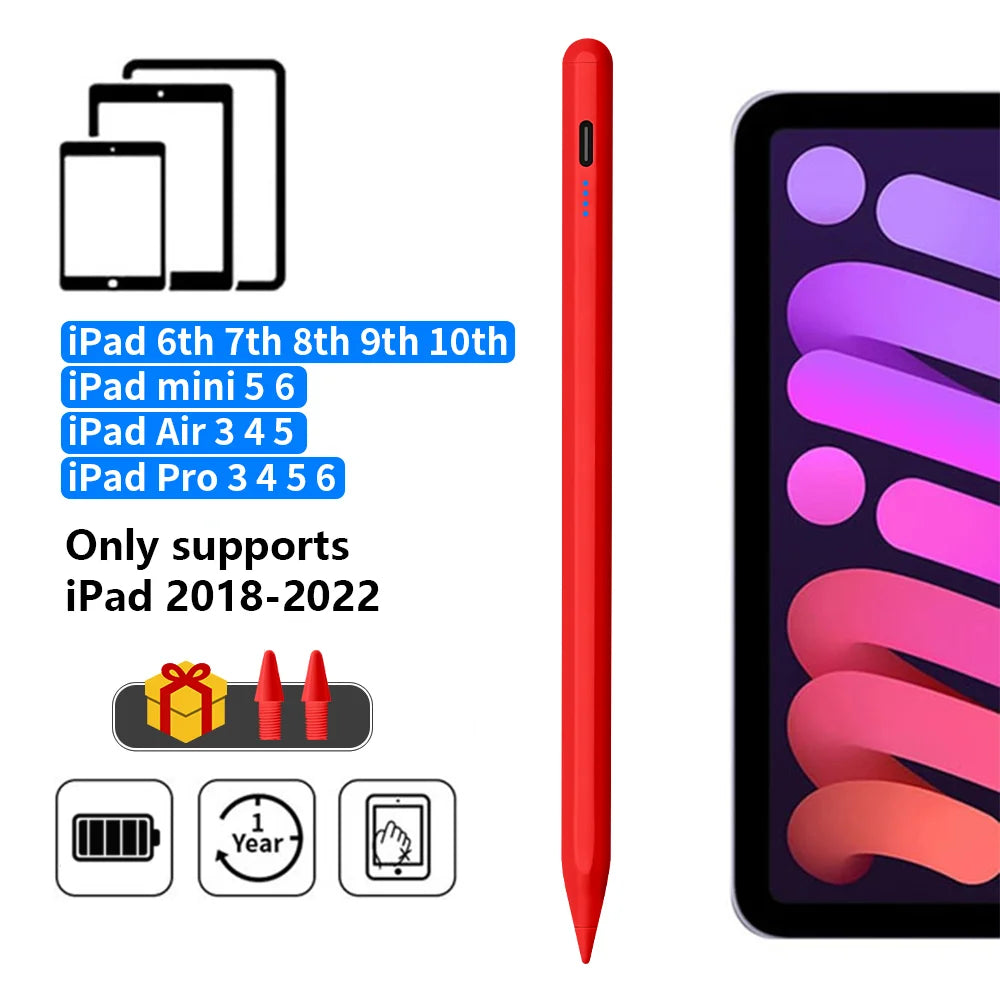 Stylus Pen For Apple Pencil with LED Power Indicators Palm Rejection Touch Pen For 2025 2022 2021 2020 2019 2018 iPad Pencil