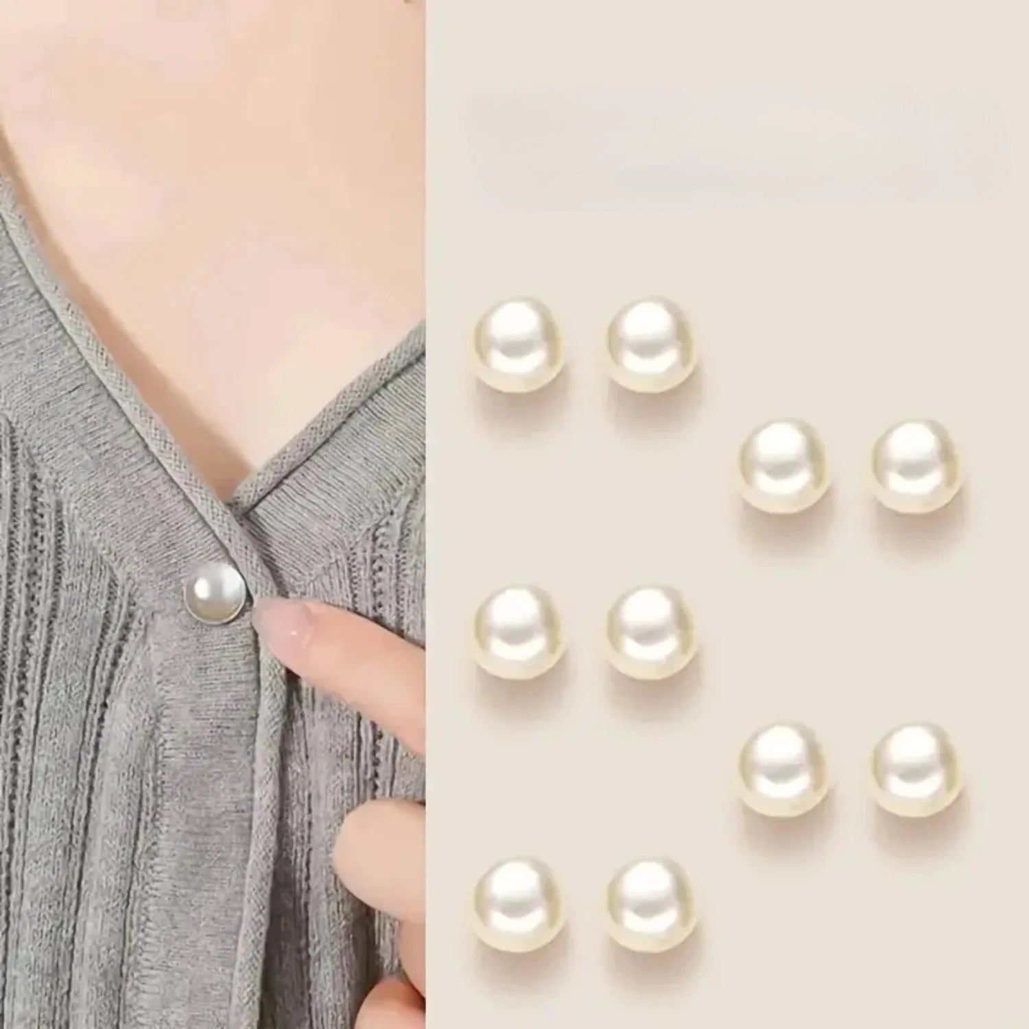10pcs Pearl Button Pins ,DIY Decorative Safety Button Covers For Shoes, Hats, Bags, Shawls,Collar Needle Buckle Fixed Pin Brooch