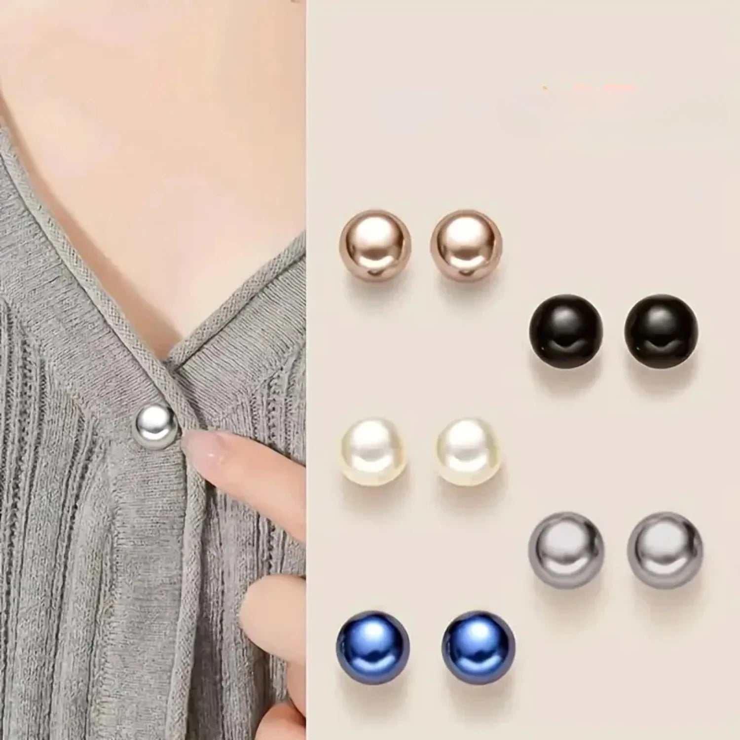 10pcs Pearl Button Pins ,DIY Decorative Safety Button Covers For Shoes, Hats, Bags, Shawls,Collar Needle Buckle Fixed Pin Brooch