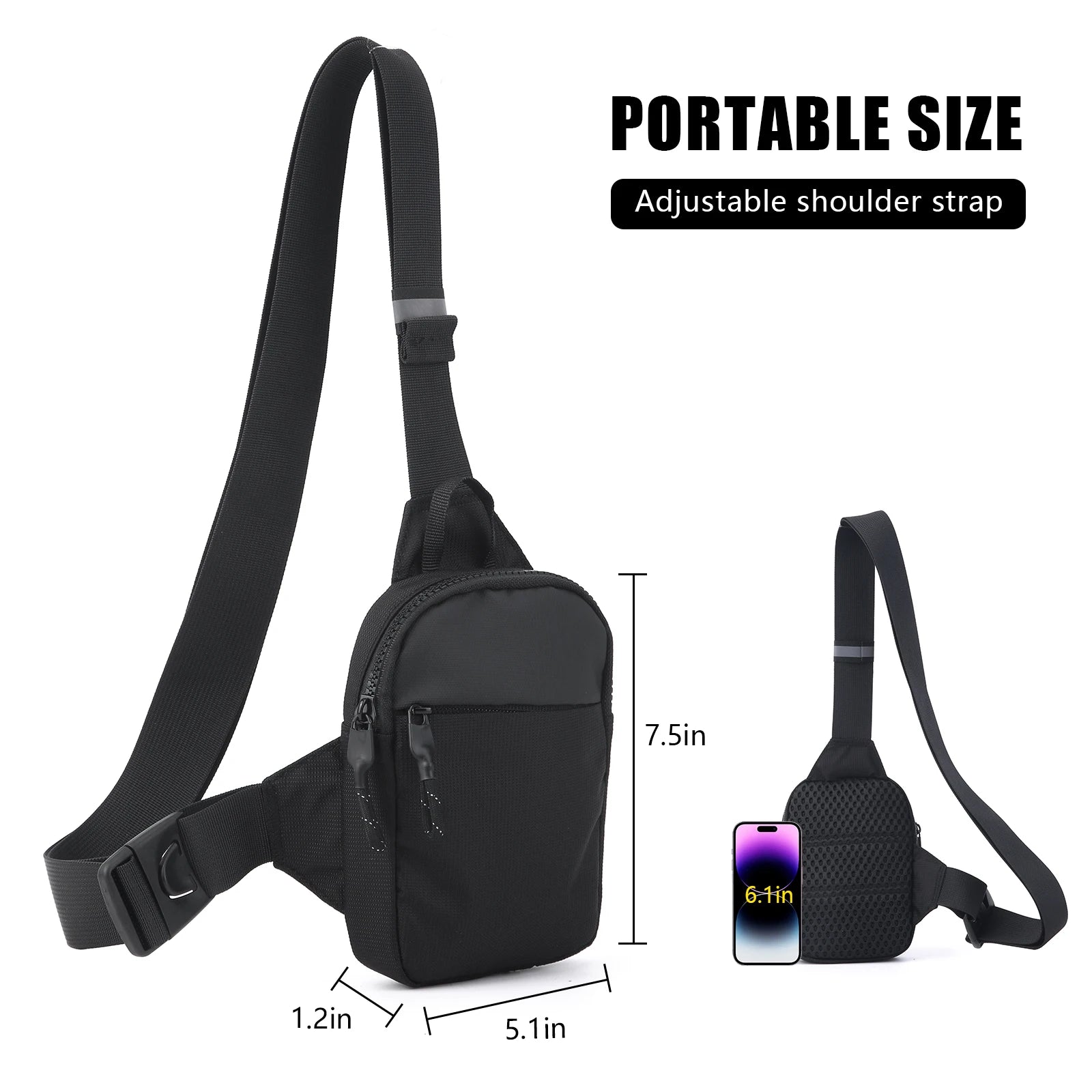 Factory Direct New Sports Chest Bag Men's Small Size Backpack Women Messenger Bag Mobile Phone Waist Bag Mini Fashion Satchel