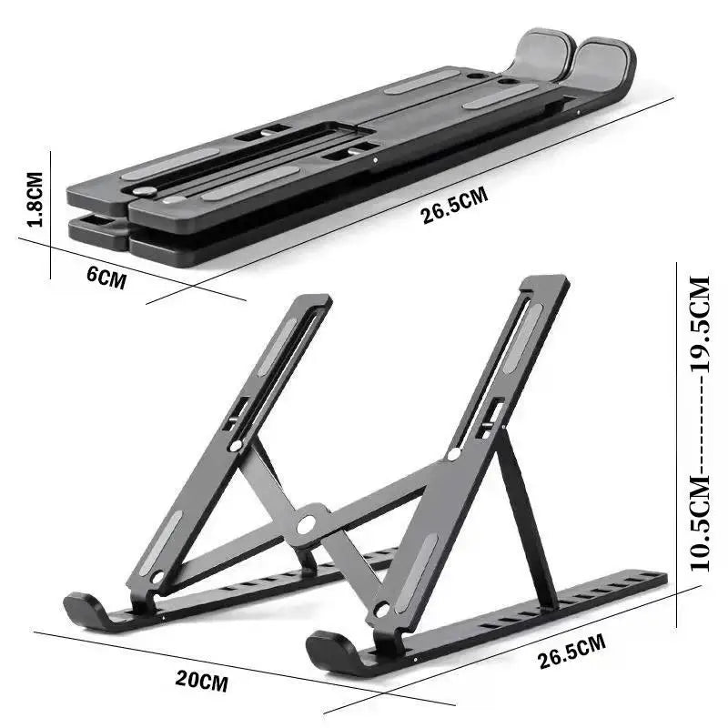 Foldable Laptop Stand Cooling Notebook Bracket Adjustable Ergonomic Laptop Support Base Holder Laptop Tablet Accessories Stands