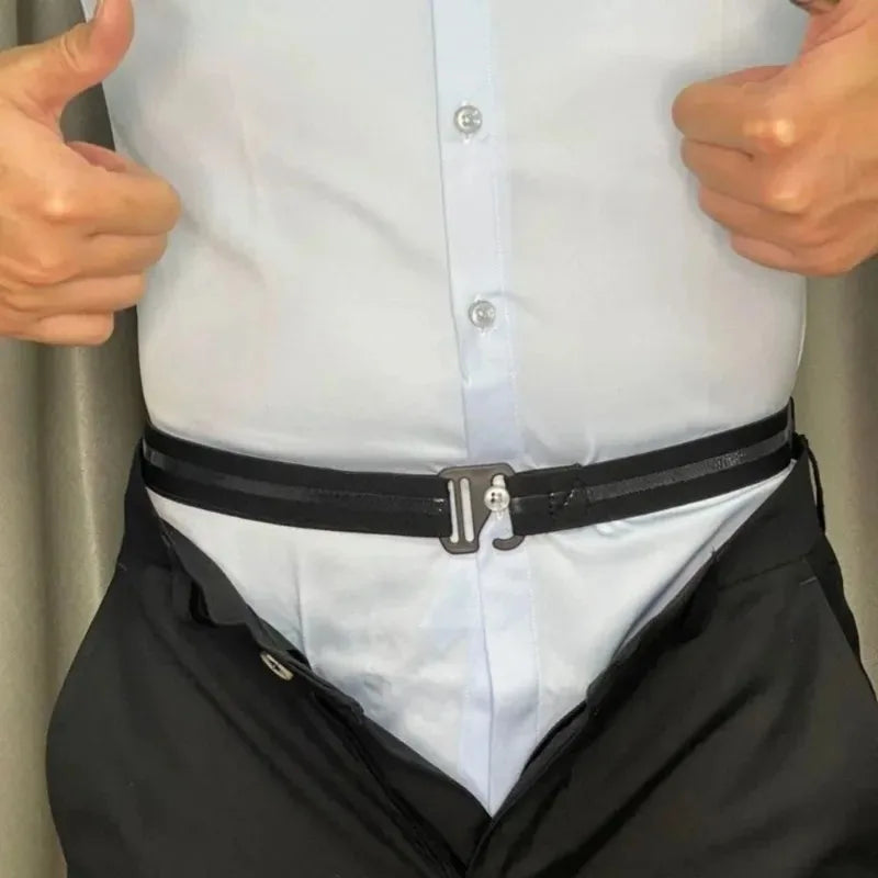 Men'S Nylon Shirt Stays with Anti-Slip Elastic Grip and Adjustable Buckle - Non-Textile Weaved Shirt Holder Straps