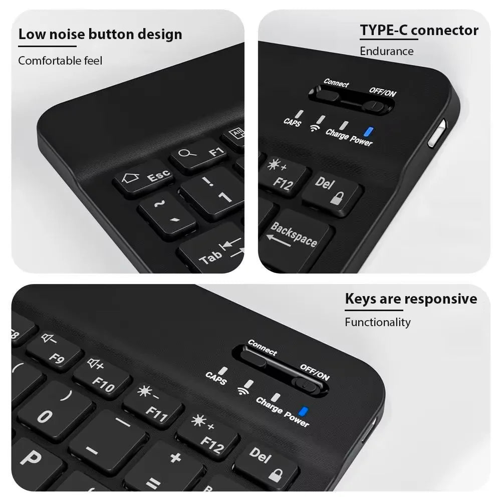Bluetooth Wireless Keyboard Mobile Phone Tablet Keyboard And Mouse New Mini Bluetooth Keyboard Ipad Accessories 10 inch Keyboard