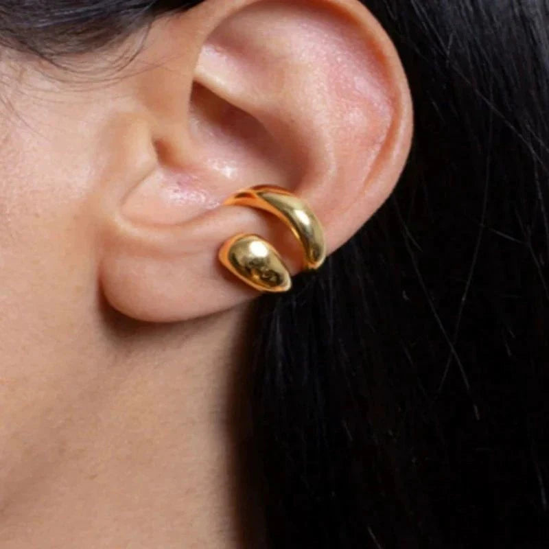 Fashion Women's Piercless Ear Clip Earring Classic Gold Color Trendy Earcuff Earrings Girl Gift Simple Daily Wear Jewelry 2026