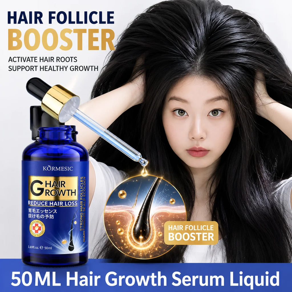 Hair Growth Serum Anti Hair Loss Treatment Follicle Activator Density Booster Scalp Root Care Oil Thinning Hair Men Women 50ml