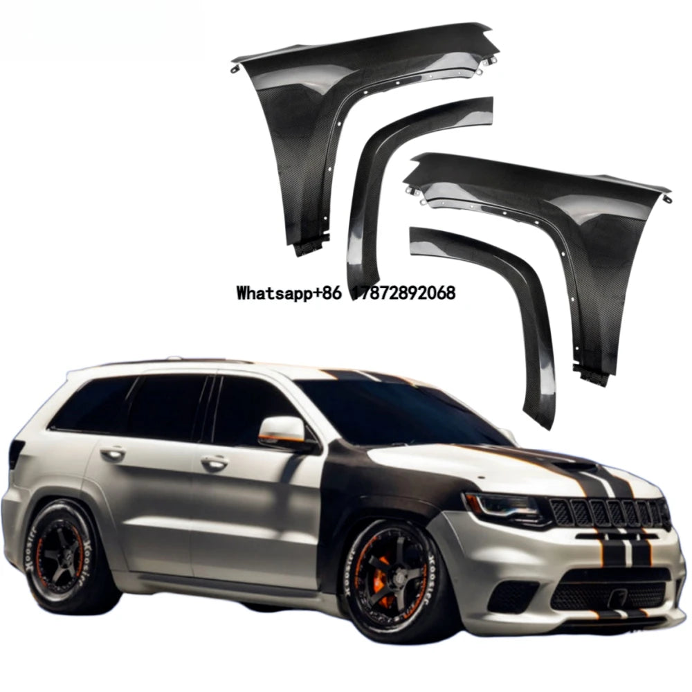 High Quality ChaoMing Wet Carbon Fiber Fender Flares for 2014-2023 Grand Cherokee Upgrade R Style