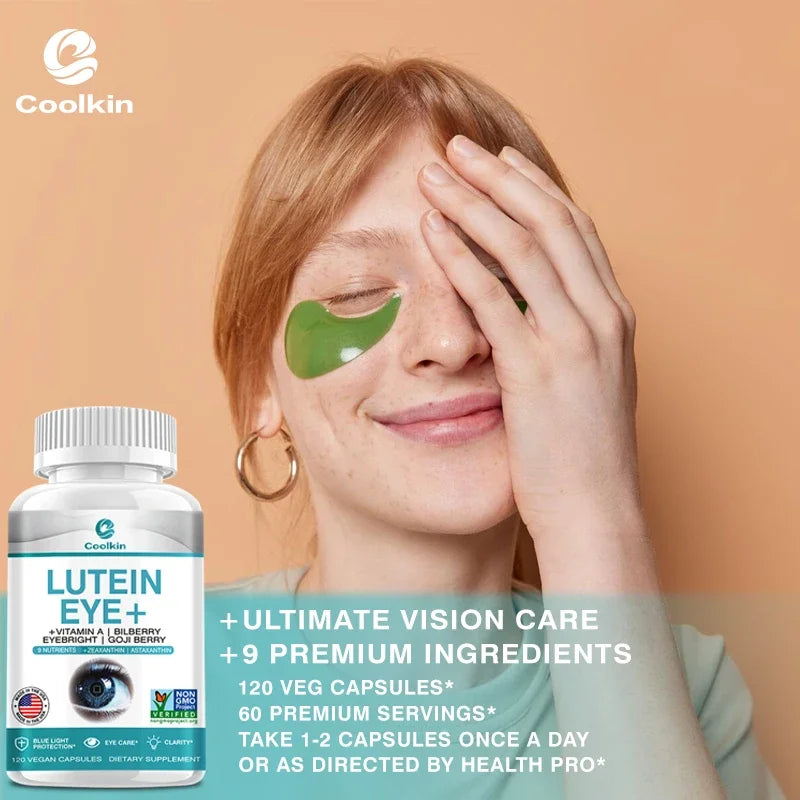 Lutein Supplement - Vitamin A + Bilberry Eyebright + GO JI Wolfberry To Relieve Eye Fatigue and DrynessCapsules