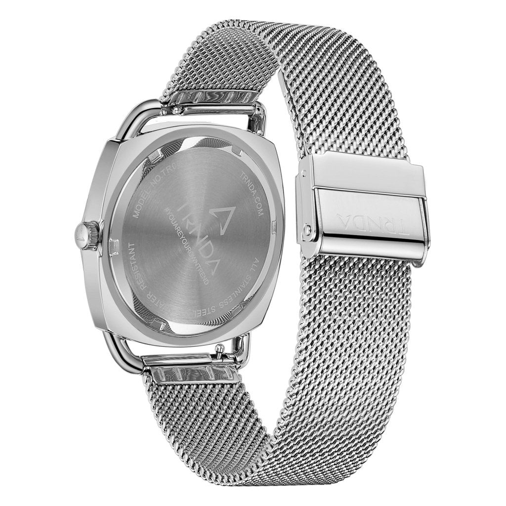Trnda Women's Stainless Steel Watch, Silver Mesh Band | Trn-35.8s