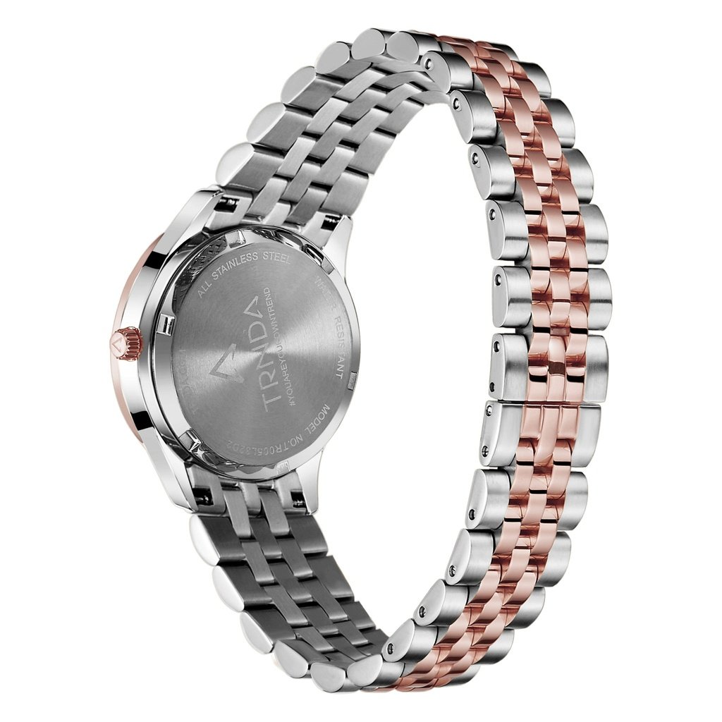Trnda Women's Stainless Steel Watch, Gray Dial & Rose Gold | Tr32mm-3