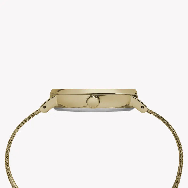 Timex Women's Gold Stainless Steel Watch, Off White Dial | Tw2r26500-1