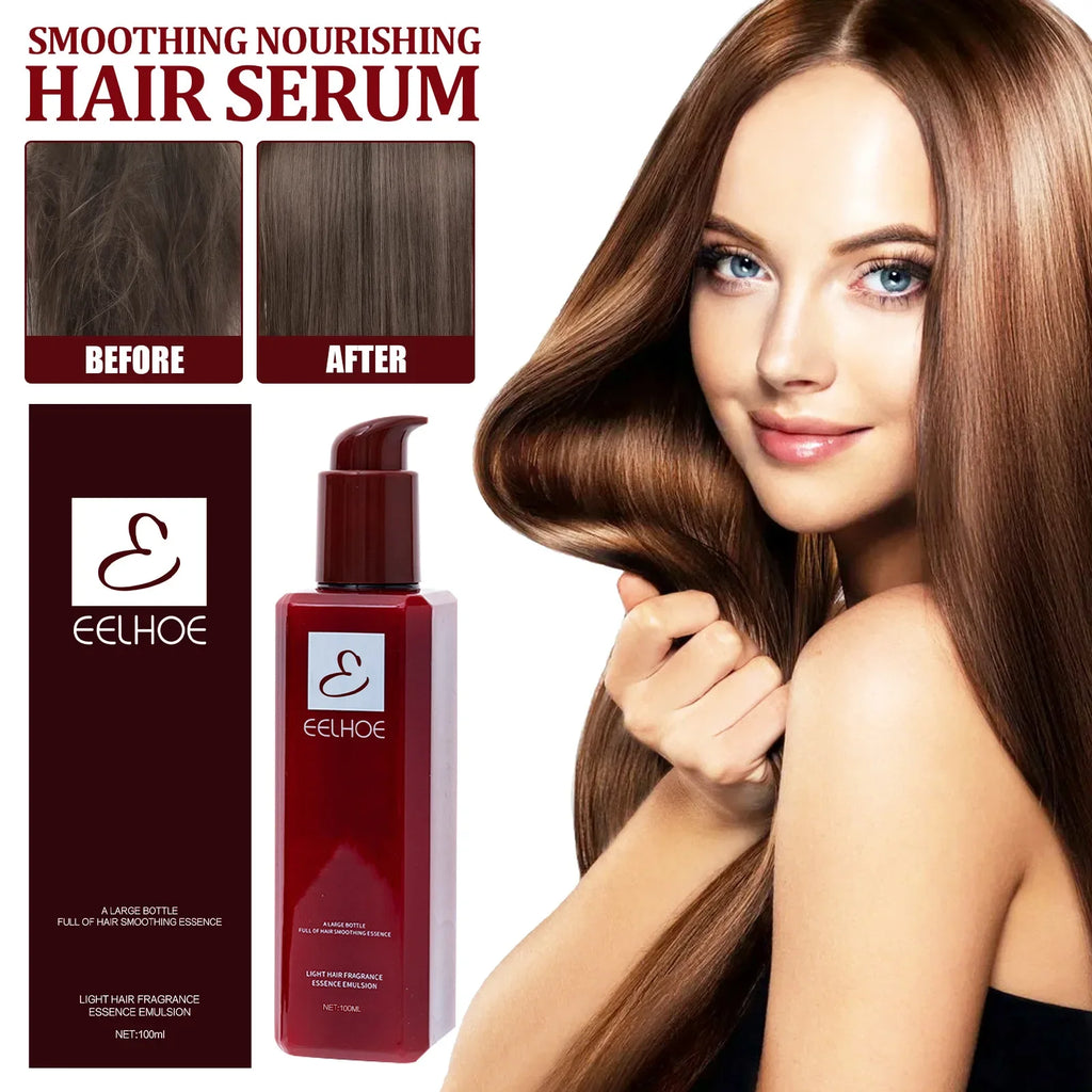EELHOE Smooth Hair Conditioner Keratin Treatment Professional Straightening Curly Leave-in Repair Damaged Hair Nourishing Serum