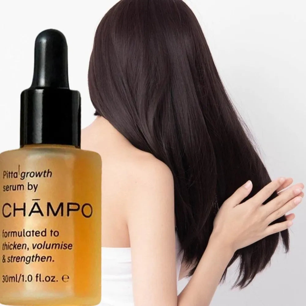 CHĀMPO Hair Growth Serum 30ml, Volumizing & Strengthening Formula,Oil-Control & Repair Hair Care Essence for Fuller Thicker Hair