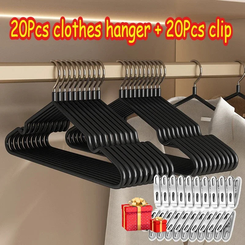 Non-Slip Coated Metal Suit Coat Hangers Heavy Duty Clothes Hangers Metal Shirt Jacket Hanger with Round Notches for Dress