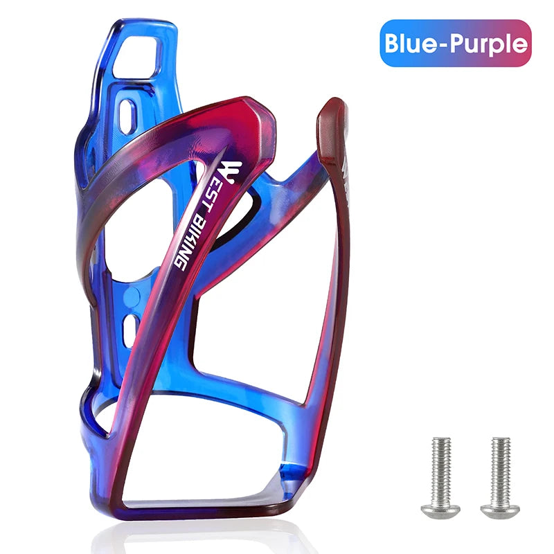 WEST BIKING Colorful Gradient Bike Bottle Cage Ultralight Bicycle Bottle Holder MTB Road Bike Cycling Water Bottle Mount Parts