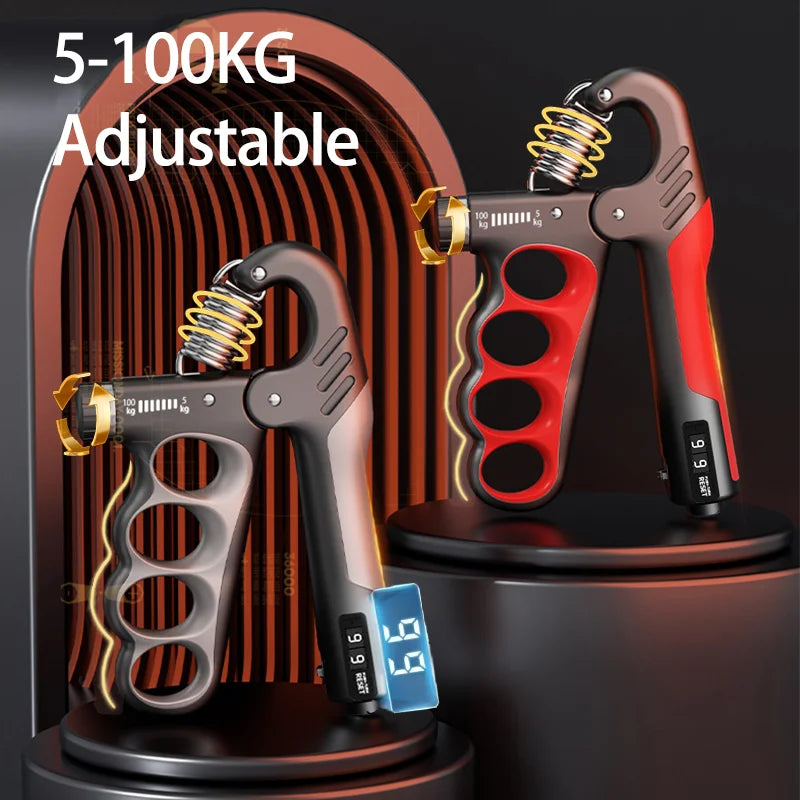 5-100KG Electronic Counting Adjustable Grip For Rehabilitation Hand Muscle Strength Gym Wrist Strengthener Recovery Fitness
