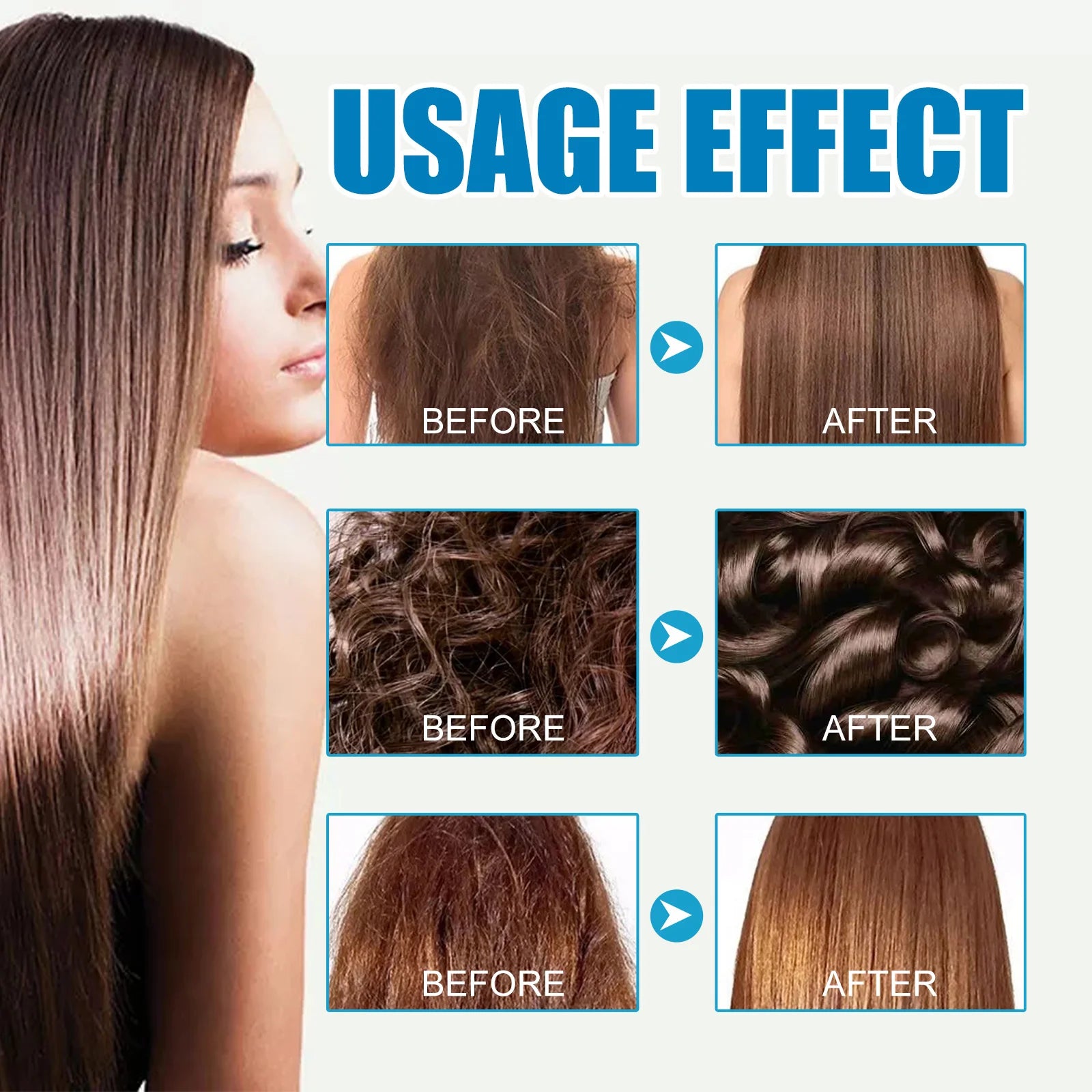 Keratin Vitamin Capsule Hair Essence Oil For Damaged Dry Frizzy Hair Treatment Smoothing Soften Moisturizing Essence Hair Care