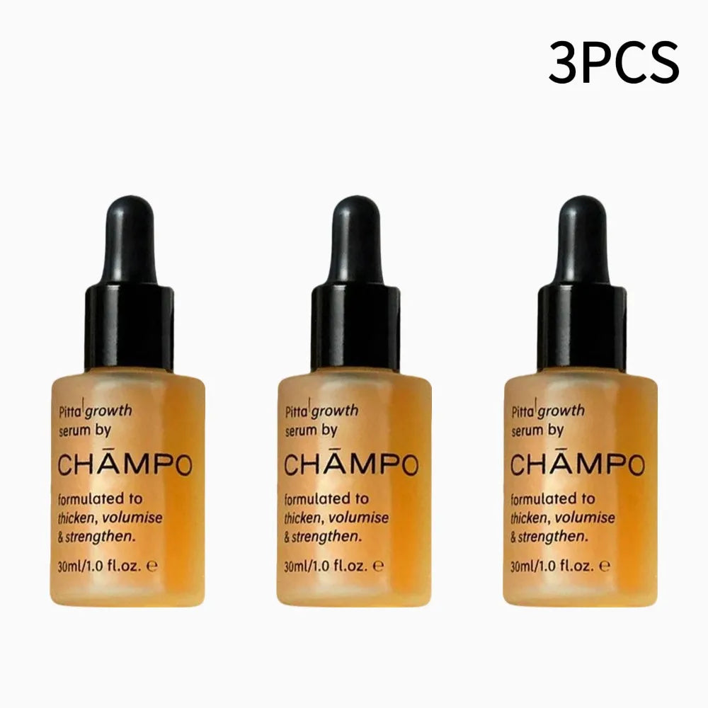 CHĀMPO Hair Growth Serum 30ml, Volumizing & Strengthening Formula,Oil-Control & Repair Hair Care Essence for Fuller Thicker Hair