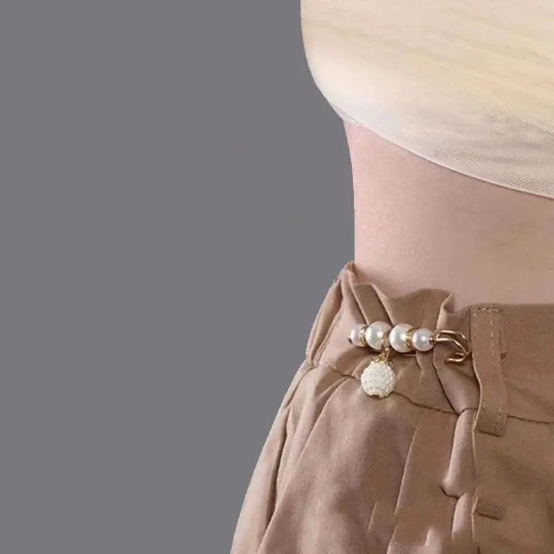 6 Pcs Set Artificial Pearl Waist Pin Clips for Trousers Pants Skirts Dress Waistline Adjusting Shirts Sweater Brooch