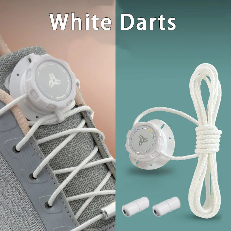 1Pair Simple Swivel Buckle Laces Thick Rope Automatic Shoelaces Without Ties Install Tennis Sneakers Shoelace Shoe Accessories