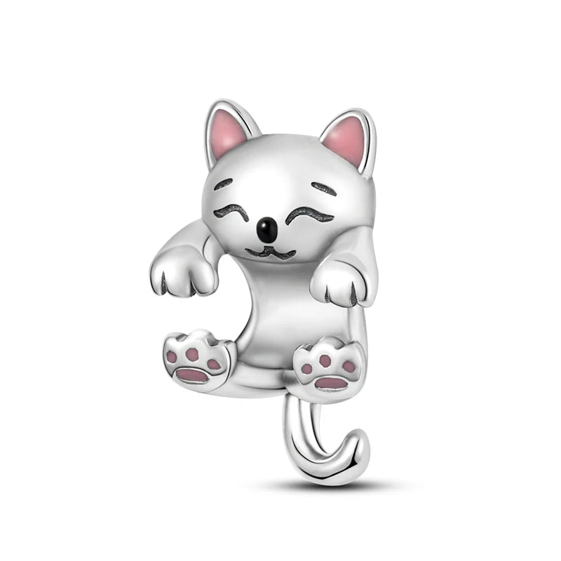 Pink Charms Original 925 Sterling Silver Heart Bow Perfume Bottle Charms Beads Pendants Fit Bracelet DIY Women Jewelry Making