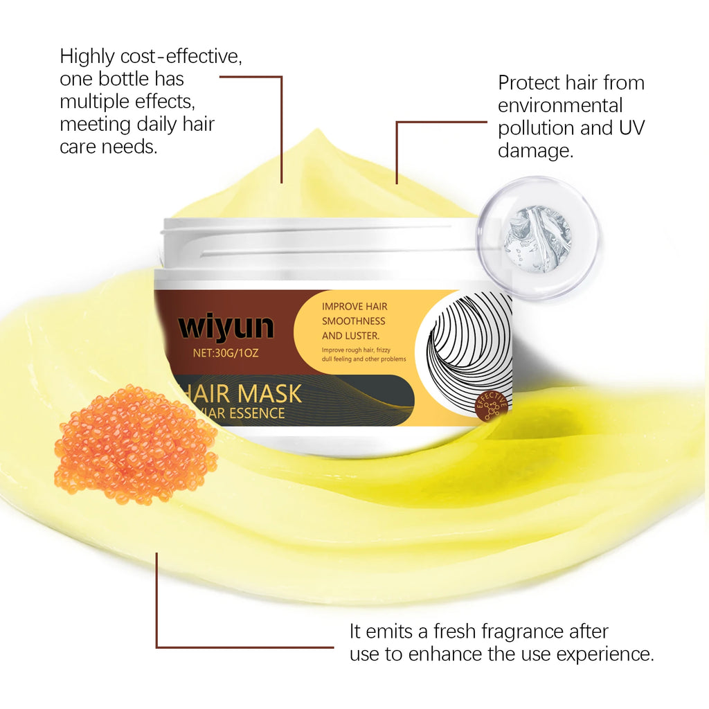 Collagen Hair Mask Keratin Treatment Deep Repair Conditioning Caviar Essence for Dry Frizzy Damaged Smooth Nourishing Hair Care
