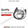 Air Acoustic Tube 2 Pin PPT Earpiece for Walkie Talkie Headset Radio Throat Mic Microphone Baofeng UV-5R UV82 BF888S Accessories