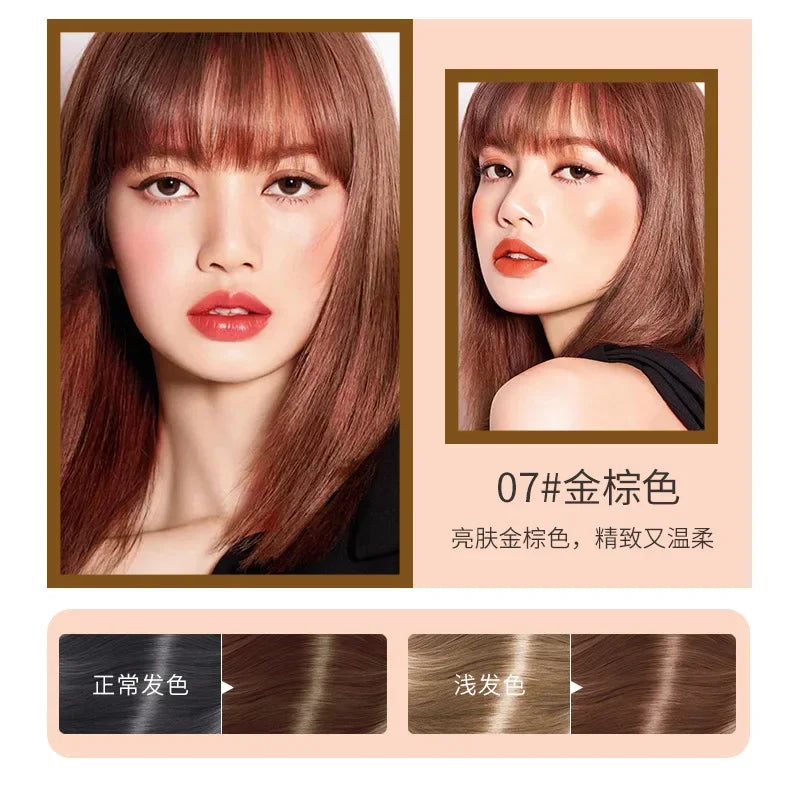 200ML Avocado Essence Hair Dye Shampoo Beauty Nourishes Long Lasting Hair Coloring Cream Care for Men Women Home Salon with Comb