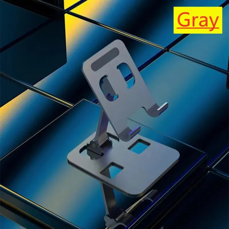 Xikcu Foldable Desk Phone Holder Mount Stand For iPhone 12-16 Universal Mobile Phone Holder Tablet Desktop Aluminum Alloy Holder