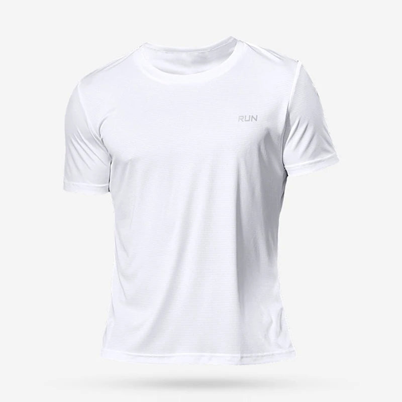 New summer men's quick-drying running and fitness sports shirt - Men's short-sleeved fitness top - Gym T-shirt