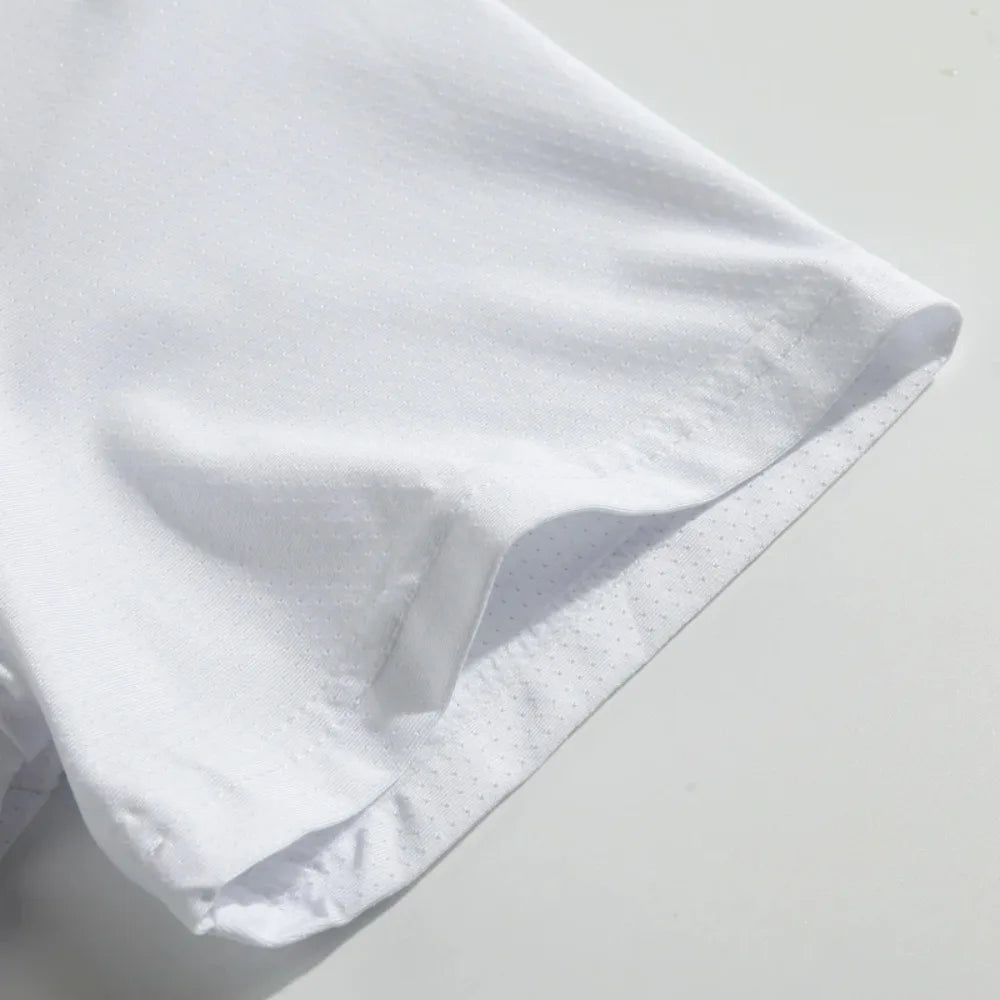 Running T-shirt Reflective Short Sleeve Ice Silk Quick Drying Summer Thin Breathable Fitness Tees Shirt Sportswear Sportsshirt