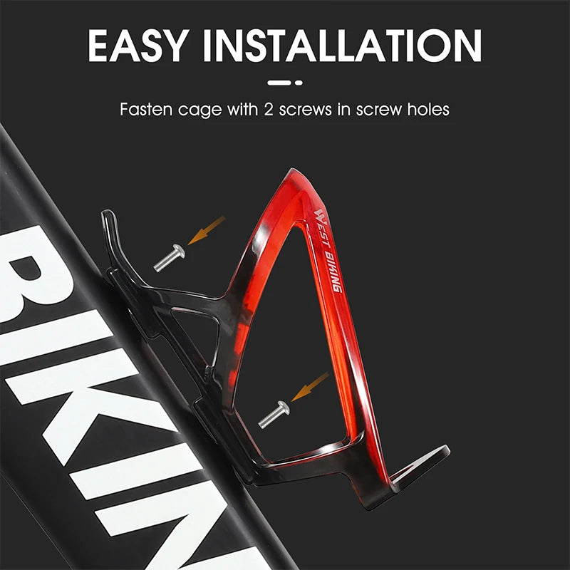 WEST BIKING Colorful Gradient Bike Bottle Cage Ultralight Bicycle Bottle Holder MTB Road Bike Cycling Water Bottle Mount Parts