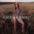 Long Sleeve Swimsuit Printed Sheer Mesh Swimwear Geometric Print Tribal Pattern Bathing Suit Red Orange High Neck Bodysuit