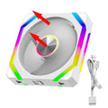 JUMPEAK HS120 Halo ARGB Cooling Fan 360mm 240mm Modular Stackable Splicing 120mm RGB Fans Kit For Gaming PC Case Water Cooler