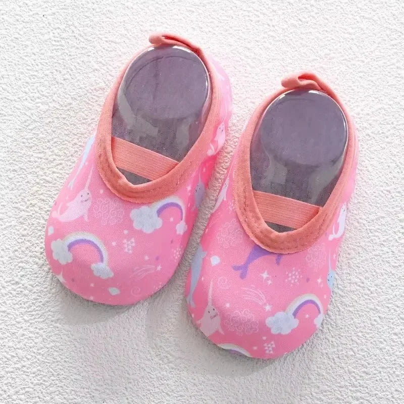 Baby Infant 0-5 Years Summer Non-Slip Soft Sole Socks Shoes Learning Walking Anti-Skid Slippers for Indoor Kindergarten Floor