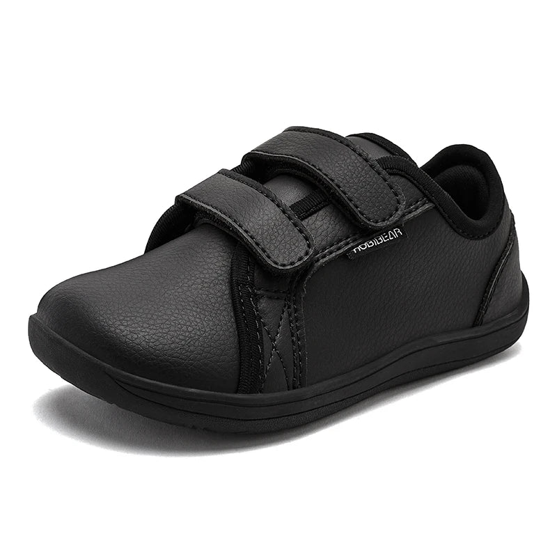 HOBIBEAR Kids Barefoot Shoes Little/Big/Kid Wide Toe Minimalist Sneakers Lightweight Hook Loop Artificial Leather Shoes