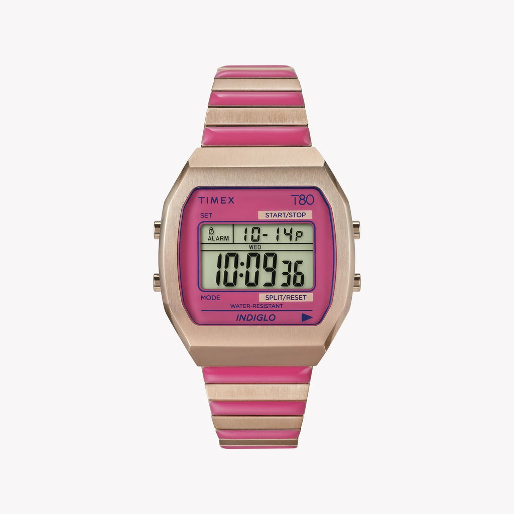 Timex Women's Rose Gold-Tone Watch, Pink Accents | T80