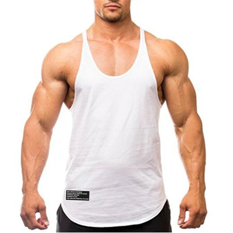 Running Vests Men Sleeveless Sweatshirt Gym Singlets Suspenders Tank Top for Fitness Bodybuilding Shirt Muscle Stringer Clothing