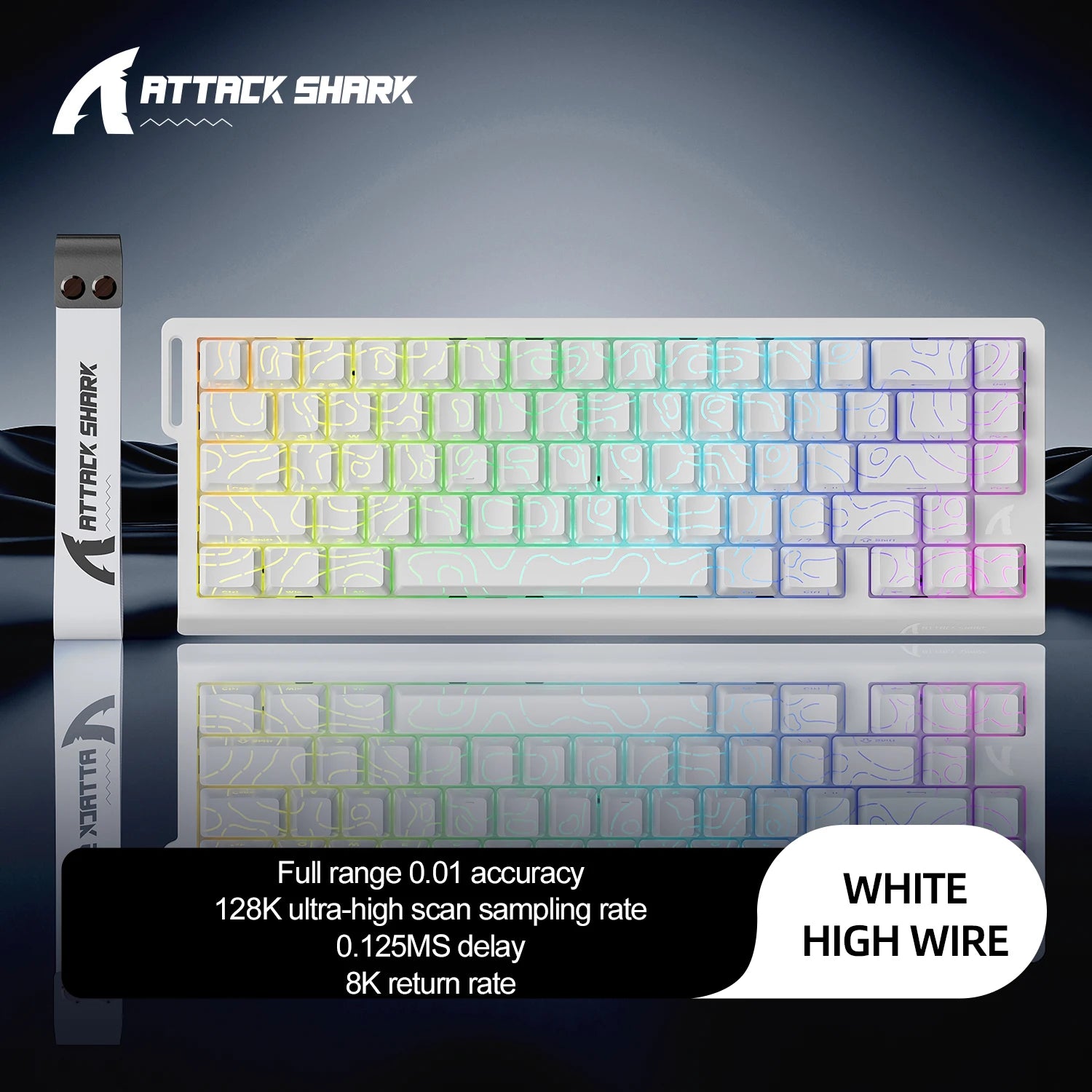 ATTACK SHARK X68HE R68HE Wired 8KHz Magnetic Keyboard Rapid Trigger RT Snap Tap DKS MT TGL For PC Gaming